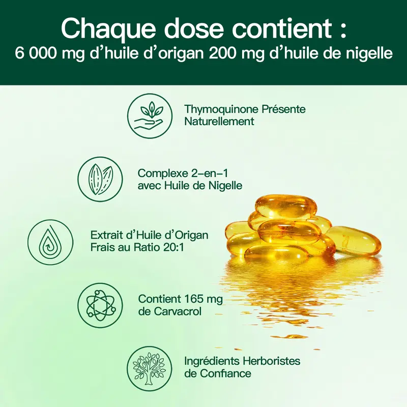 VIVONU - Huile d'Origan - 300 Capsules