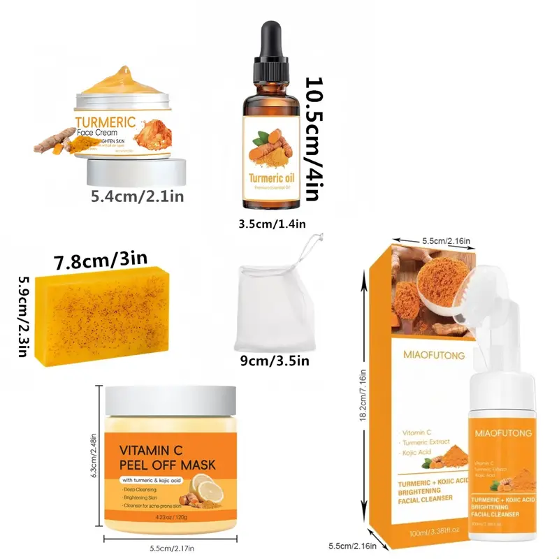 Kit de soins de la peau au curcuma
