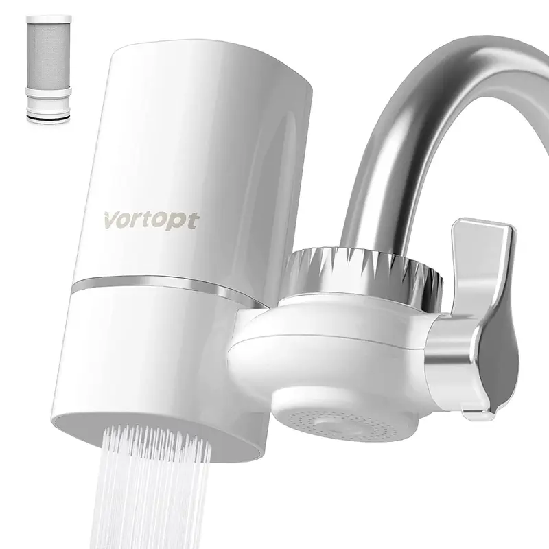 Vortopt - Purificateur d'eau de robinet d'évier - Réduction de chlore et système de filtration à débit rapide de 400 g