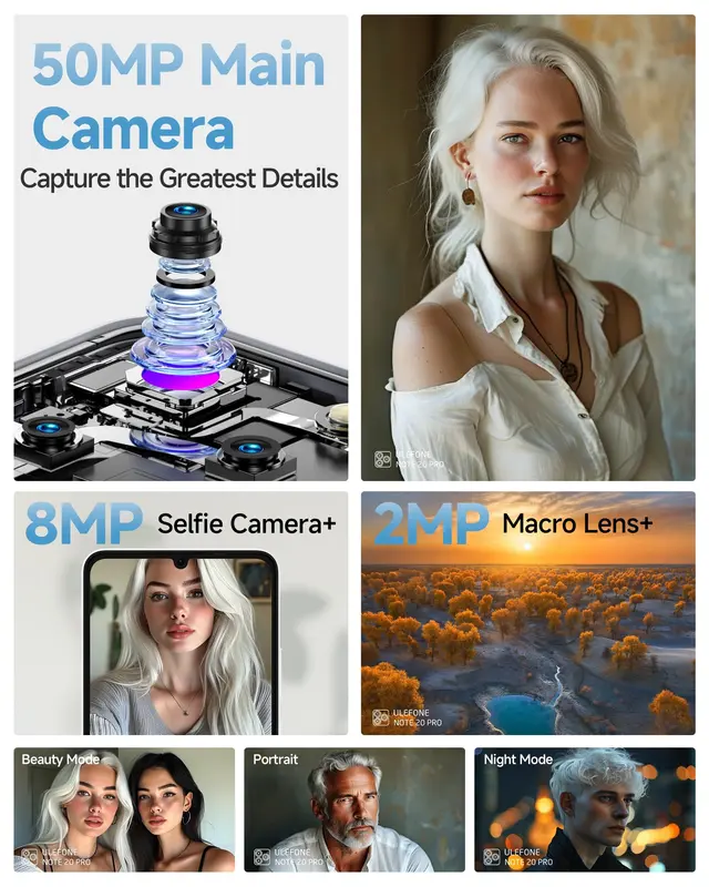 Ulefone Note 20 Pro - 128 Go  - Blanc