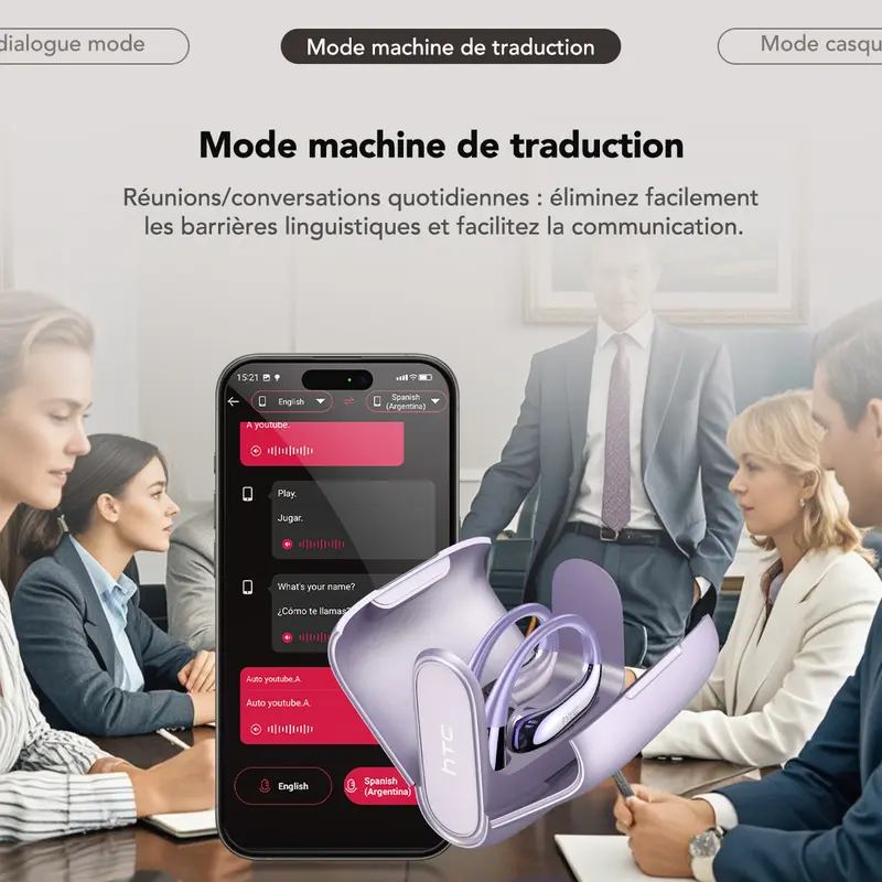 HTC NE23 - écouteurs traducteur vocale en temps réel