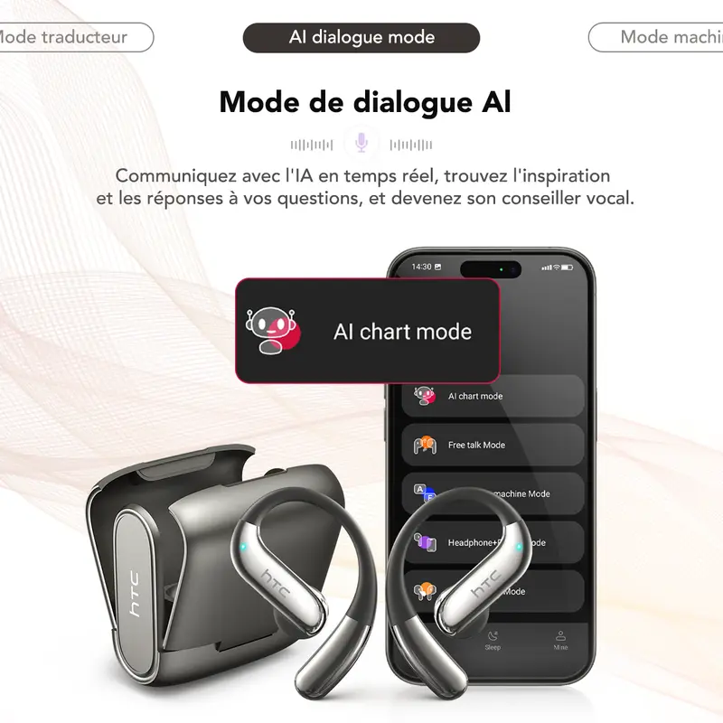 HTC NE23 - écouteurs traducteur vocale en temps réel